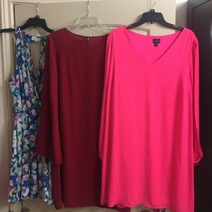 Floral dress: XL, Red: 16, Pink: XL